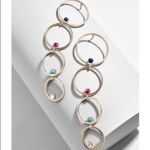 BaubleBar Lucienne Multi Hoop Earrings with Stones